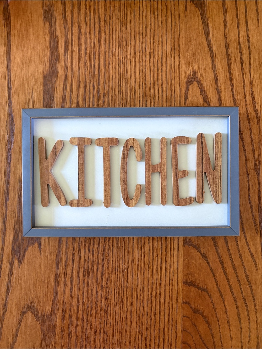 Mainstays Gray Framed Wooden KITCHEN Wall Art